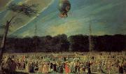 Antonio Carnicero The  Ascent of a Montgolfier Balloon Spain oil painting artist